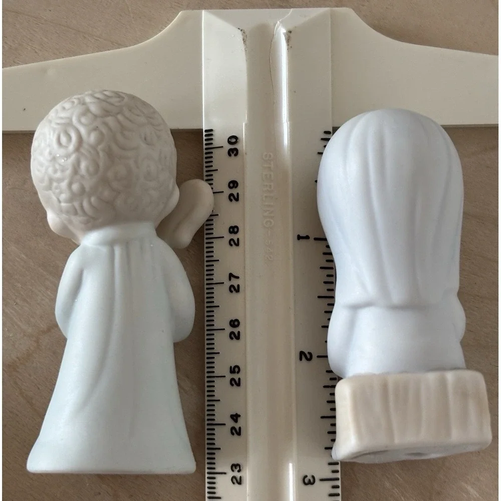 Vtg Precious Moments Nativity Come Let Us Adore Him 3 Piece Bisque 1982 142743